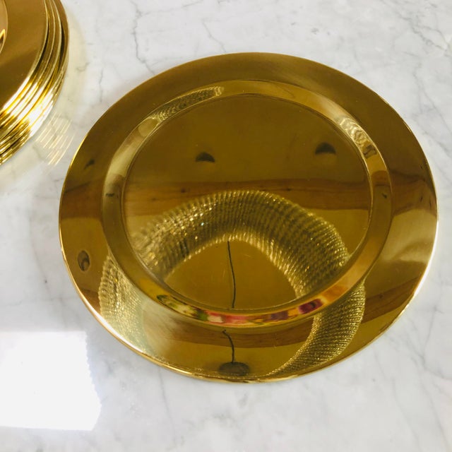 1970s Solid Brass Charger Plates Set of 12 Chairish