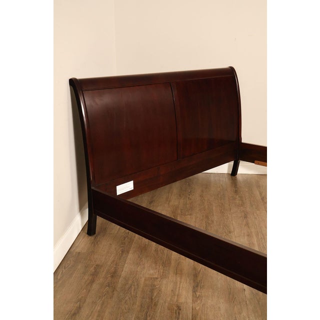 Traditional Stickley Cherry King Size Sleigh Bed For Sale - Image 3 of 18