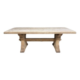 Vintage Farmhouse Dining Table in Bleached Oak, 1920 For Sale