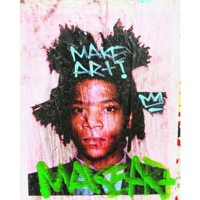 Basquiat street art photograph captured in NYC circa 2015. C Print 11x14 inches Excellent condition Unknown photographer