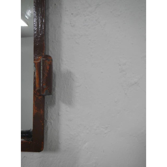 Brown Mirror on Window, 1950s For Sale - Image 8 of 11