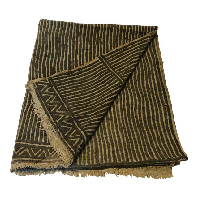 1980s African MudCloth Throw Chairish