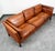 Mid-Century Modern Mid Century Danish Modern Sofa Settee 3 Seater Brown Cognac Leather Denmark MCM For Sale - Image 3 of 12