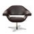 Brown Leather Hi-Cove Swivel Armchair by Molteni&C For Sale - Image 12 of 13