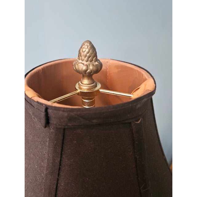 Mid 20th Century Mid 20th Century Bronze - Ormolu Figural Cherub on Marble Base Lamp For Sale - Image 5 of 9