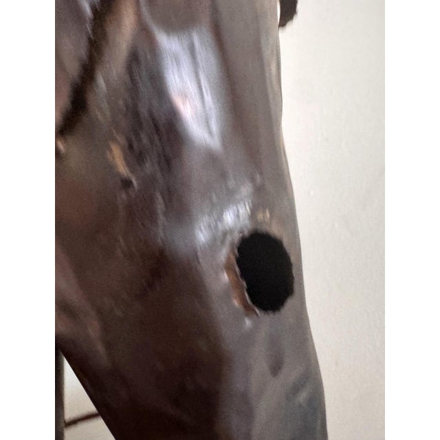 Brutalist Rare 1960s Brutalist Copper Horse Head Sculpture For Sale - Image 3 of 5