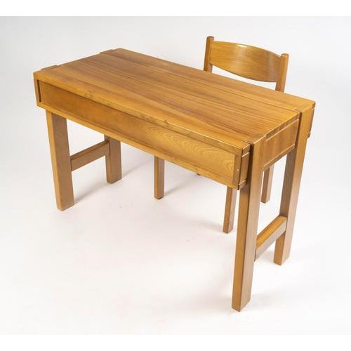 Vintage Pine Desk and Chair, 1960s, Set of 2 For Sale - Image 14 of 15