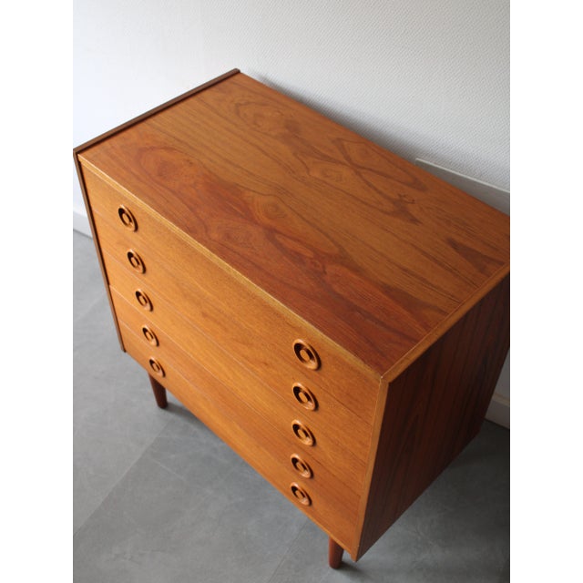 Wood Vintage Danish Chest of Drawers in Teak, 1960s For Sale - Image 7 of 10