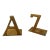 Vintage 1970s Brass a to Z Bookends For Sale