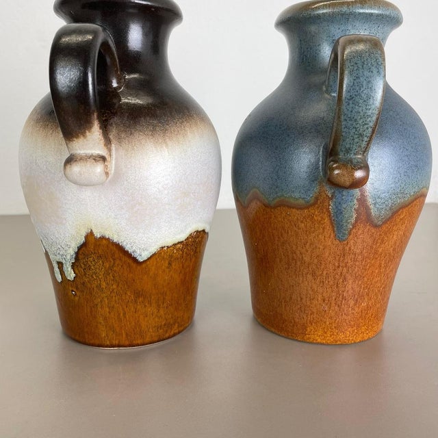 Fat Lava Pottery Vases from Scheurich, Germany, 1970s, Set of 2 For Sale - Image 16 of 18