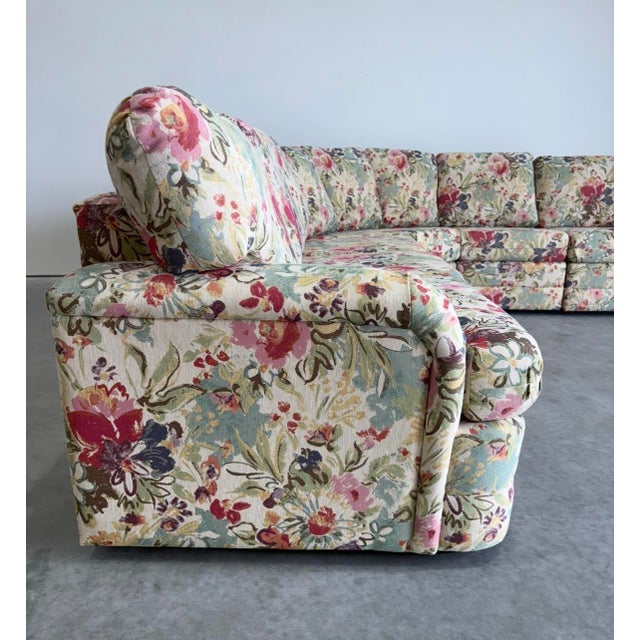 2010s Contemporary Carlton Modular Floral Sectional For Sale - Image 5 of 17