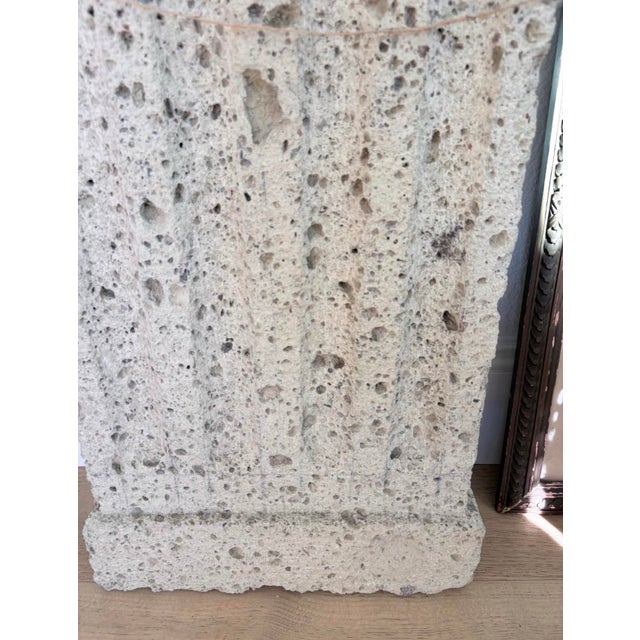Rustic European Vintage Weathered Cast Concrete Architectural Pedestal For Sale - Image 3 of 8