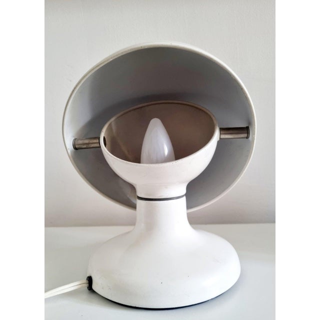 Italian Modern White Metal Table Lamp by Tobia and Afra Scarpa for Flos, 1970s For Sale - Image 12 of 13