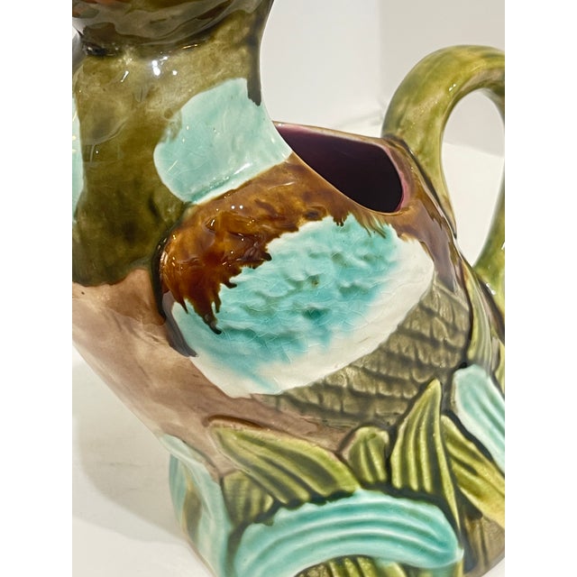 Antique French Majolica Duck Pitcher by Onnaing, c.1890 For Sale - Image 11 of 13