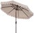 2020s Elegant Valance 11Ft Round Umbrella, Beige With White Trim For Sale - Image 5 of 6
