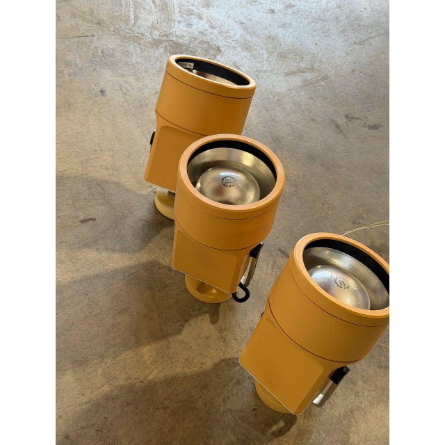 1970s Style After Louis Poulsen Danish Modern Beige Metal Spotlights - Set of 3 For Sale - Image 4 of 12