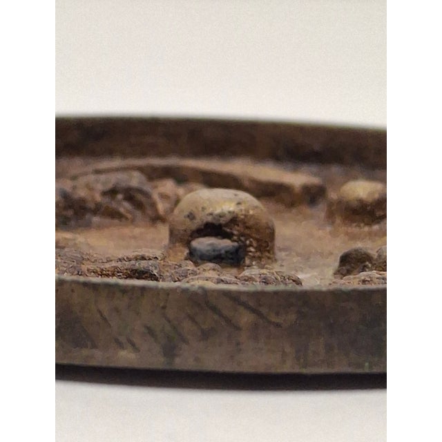 Antique Chinese Bronze Mirror Song Dynasty "5 Sons 2 Daughters" Blessing 3" For Sale In Boston - Image 6 of 16