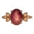 6Ct Star Ruby Cabochon Ring With Diamond Accents: Solid 14k Gold, Size 6.75 For Sale