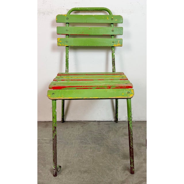 1960s Vintage Industrial Green Chair, 1960s For Sale - Image 5 of 18