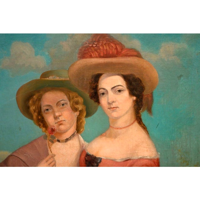 Victorian Artist, Two Ladies, 1890, Oil on Canvas For Sale - Image 3 of 10