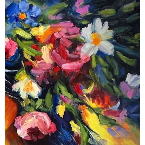 Figurative Kateryna Staretska Female Portrait — Original Oil Painting on Canvas Spiritual Figurative Art For Sale - Image 3 of 4