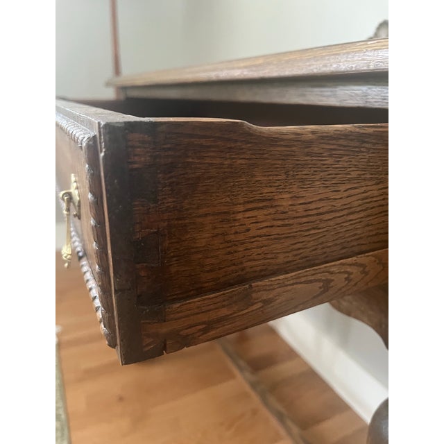 Wood 1900-1909 Solid OakDesk/Sideboard Easton Manufacturing For Sale - Image 7 of 7