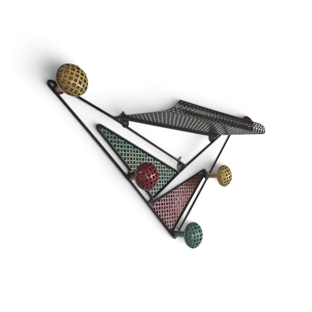 French Wall-Mounted Coat Rack by Mathieu Matégot, 1950s For Sale - Image 3 of 12