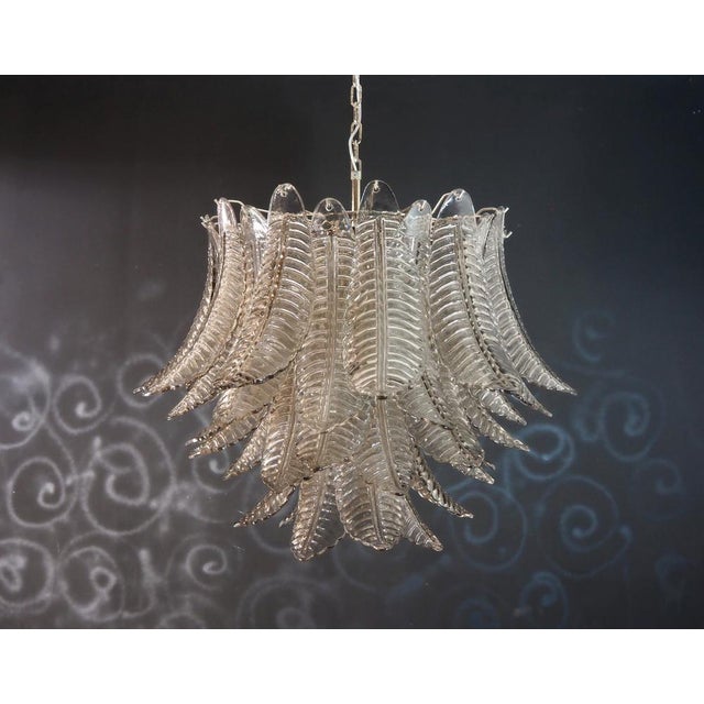 Italian Three-Tier Smoked Felci Glass Chandelier, 1990 For Sale - Image 6 of 14
