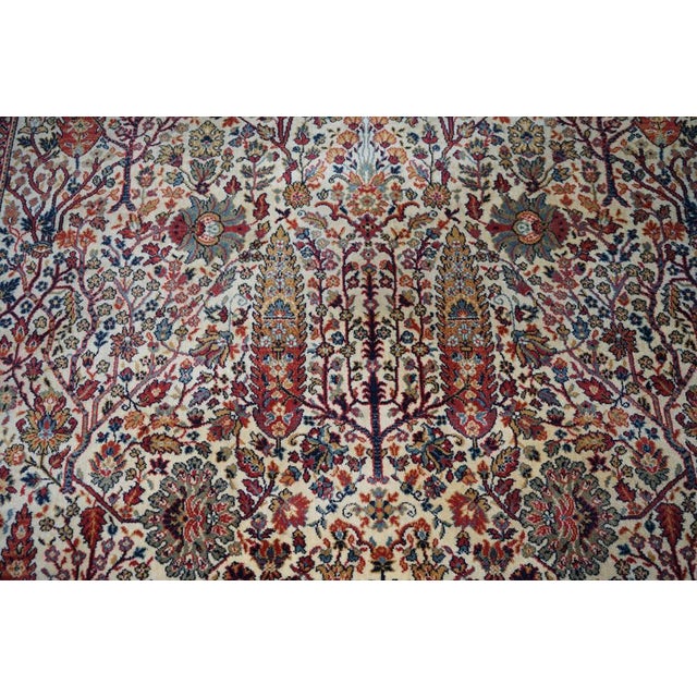 Textile Large Vintage French Floral Leaf Rug For Sale - Image 7 of 17