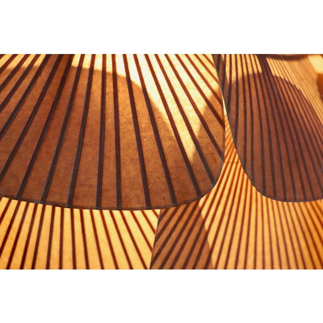 This extremely rare, exquisite hanging lamp, Ju-Yon, is a part of Ingo Maurer’s Uchiwa series, designed for Design M in...