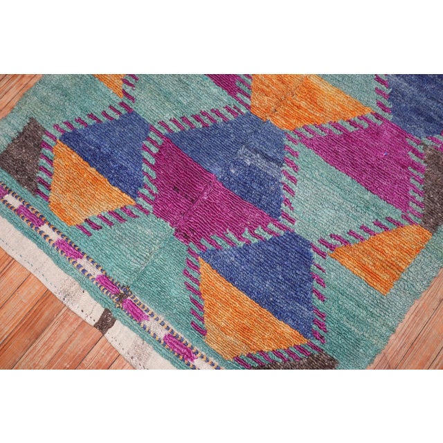 Asian Antique Zabihi Collection Vintage Tulu Rug - 3'7" x 4'7" For Sale - Image 3 of 9