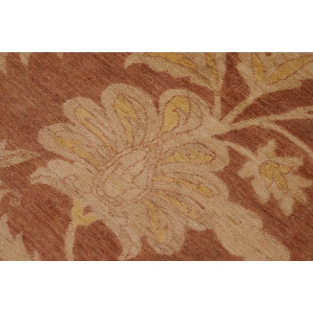 1990s Bohemien Ziegler Brown Gold Hand-Knotted Wool Rug - 9'1'' X 11'8'' For Sale - Image 5 of 7