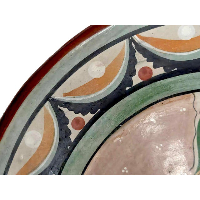 1960s Tonalá Mexico Decorative Wall Platter With Bird Motif For Sale - Image 9 of 13