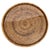 Artifacts Rattan 14" Round Serving Tray, Honey Brown with Glass Insert For Sale - Image 4 of 5