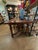 Antique rare size tavern dining table. this table is solid wood and has inlay Burl wood details on top. A rare hard to...