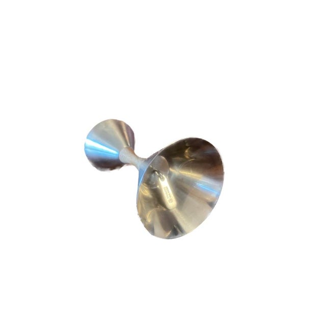 Mid-Century Modern Vintage Mid-Century Modern Arthur Salm Swedish Stainless Steel & Teak Bell For Sale - Image 3 of 5