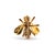 Vintage Herbert Rosenthal 18k Gold Diamond Ruby Eyes Bumble Bee Pin For Sale - Image 9 of 9