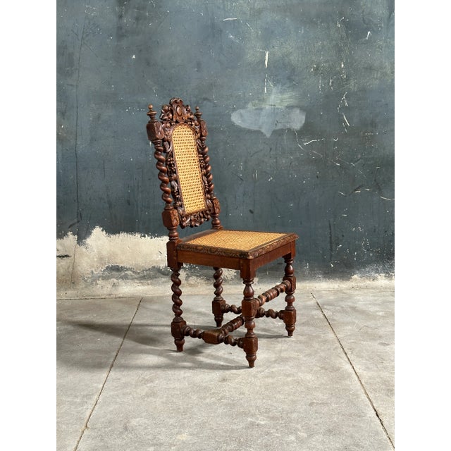 Late 19th Century Set of 4 French Henri II Style Dining Chairs For Sale - Image 9 of 10