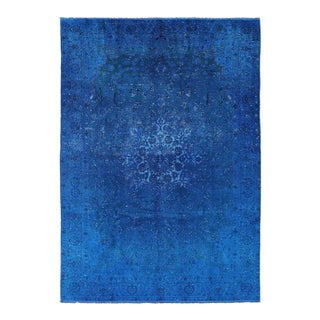 1970s Persian Over Dyed Nain Rug For Sale