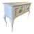 1990s Vintage White Wood Console With Queen Anne Legs For Sale