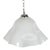 Murano Late 20th Century Murano Fazzoletto White Art Glass Pendant Light With Chrome Hardware For Sale - Image 4 of 4