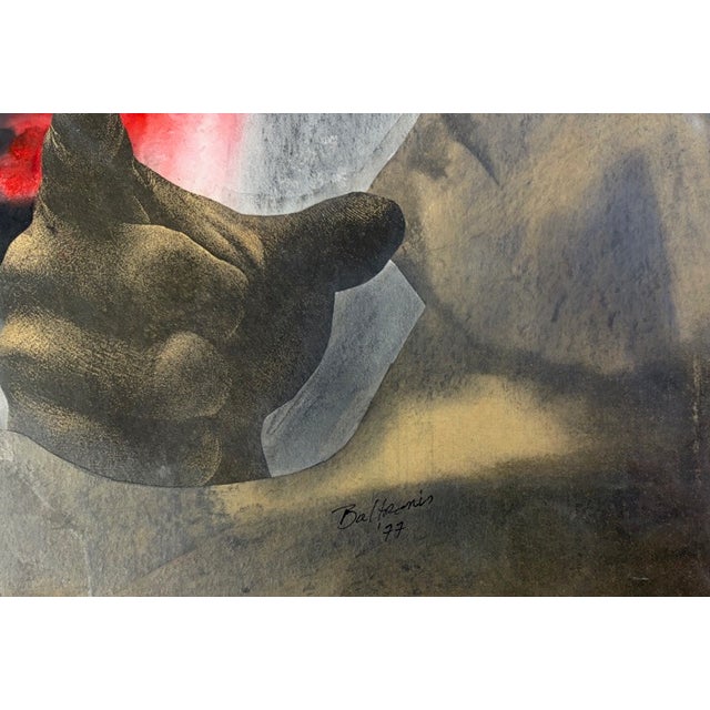 Mid Century Collage Artwork - "History Is Relevant" - Signed and Dated For Sale - Image 4 of 11