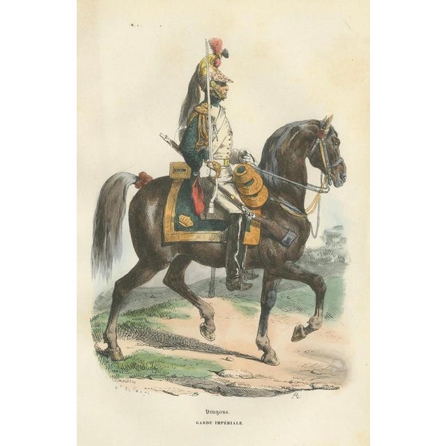 After Horace Vernet, Napoleon I Dragoon of the Imperial Guard on Horseback, 1843, Paper For Sale - Image 6 of 10