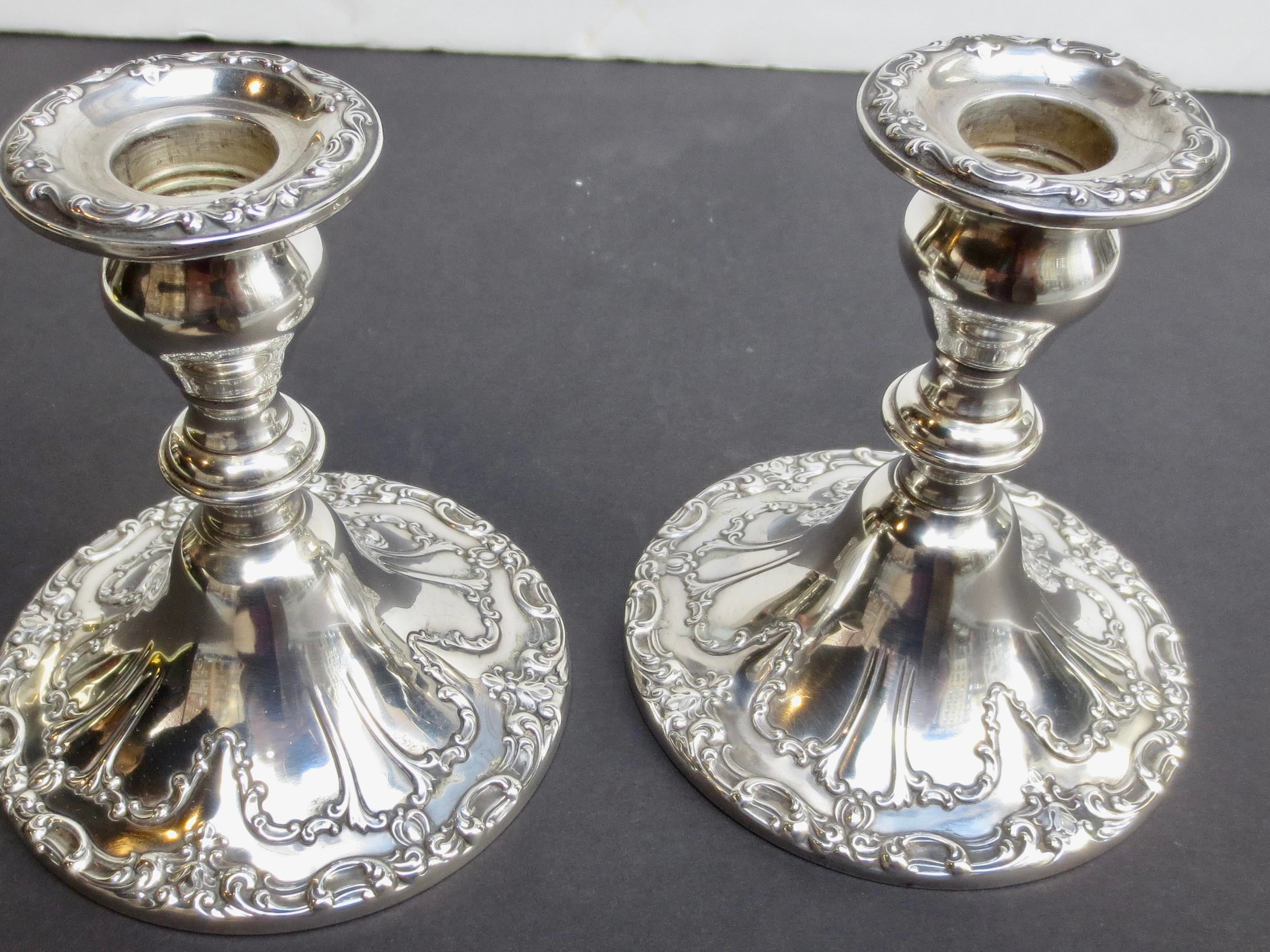 Gorham Sterling Silver Candlesticks- A Pair of 2 | Chairish