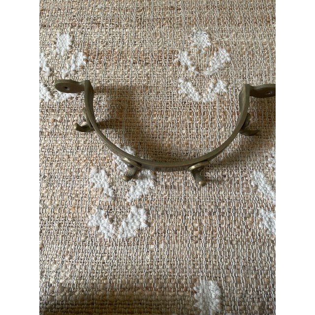 Rustic European Early 20th C. Bronze and Copper Half Circle Pot Rack c.1900-1940 For Sale - Image 3 of 9
