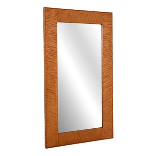 Scandinavian Mirror in Marbled Birch, 1950s For Sale