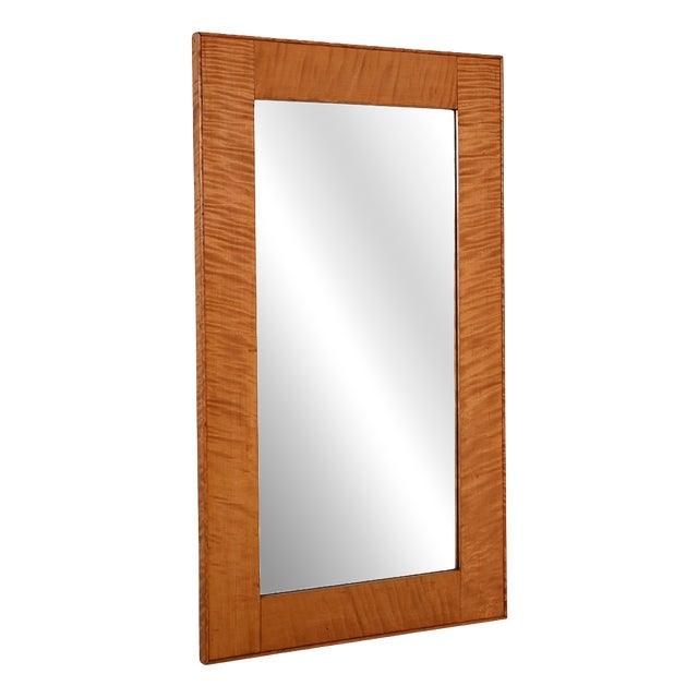 Scandinavian Mirror in Marbled Birch, 1950s For Sale