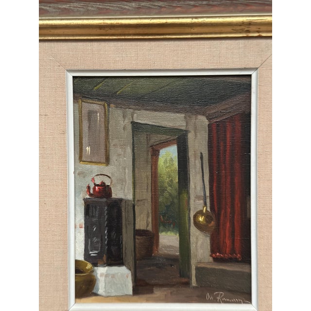 Osvald Rasmussen, Kitchen II, 1960s, Oil on Canvas For Sale - Image 5 of 13
