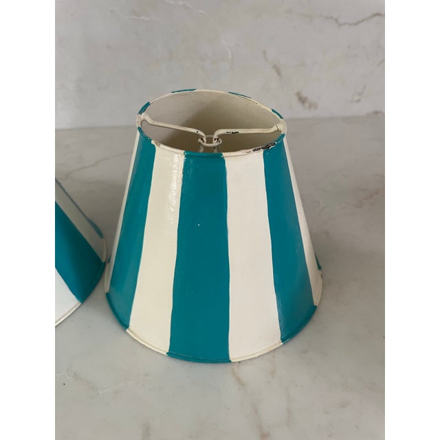 Late 20th Century Pair of Painted Tole Clip on Shades For Sale - Image 5 of 5