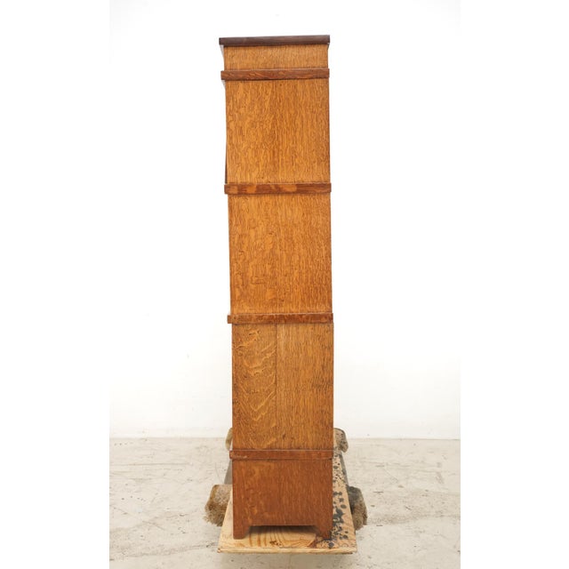 Vintage Arts & Crafts Six Section Barrister Bookcase For Sale - Image 9 of 9